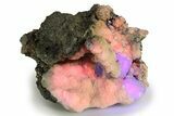 Cubic Fluorite Crystals on Calcite Crystals - Fluorescent! #257292-2